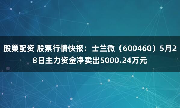 股巢配资 股票行情快报：士兰微（600460）5月28日主力资金净卖出5000.24万元