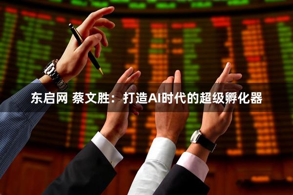 东启网 蔡文胜：打造AI时代的超级孵化器