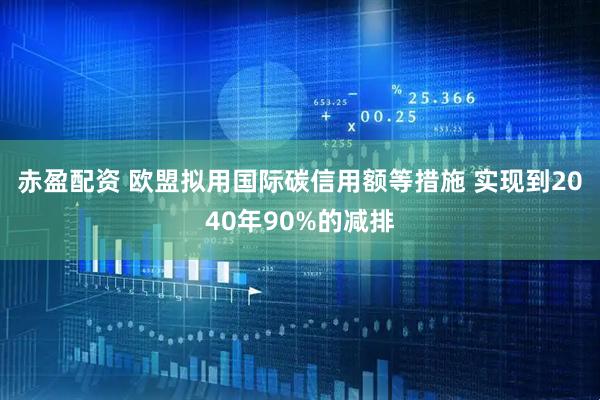 赤盈配资 欧盟拟用国际碳信用额等措施 实现到2040年90%的减排