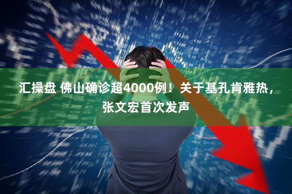 汇操盘 佛山确诊超4000例！关于基孔肯雅热，张文宏首次发声