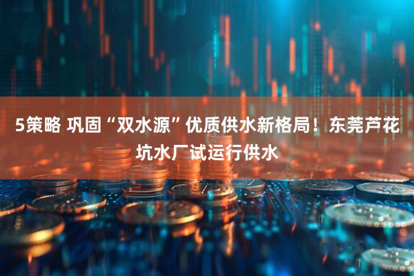 5策略 巩固“双水源”优质供水新格局！东莞芦花坑水厂试运行供水